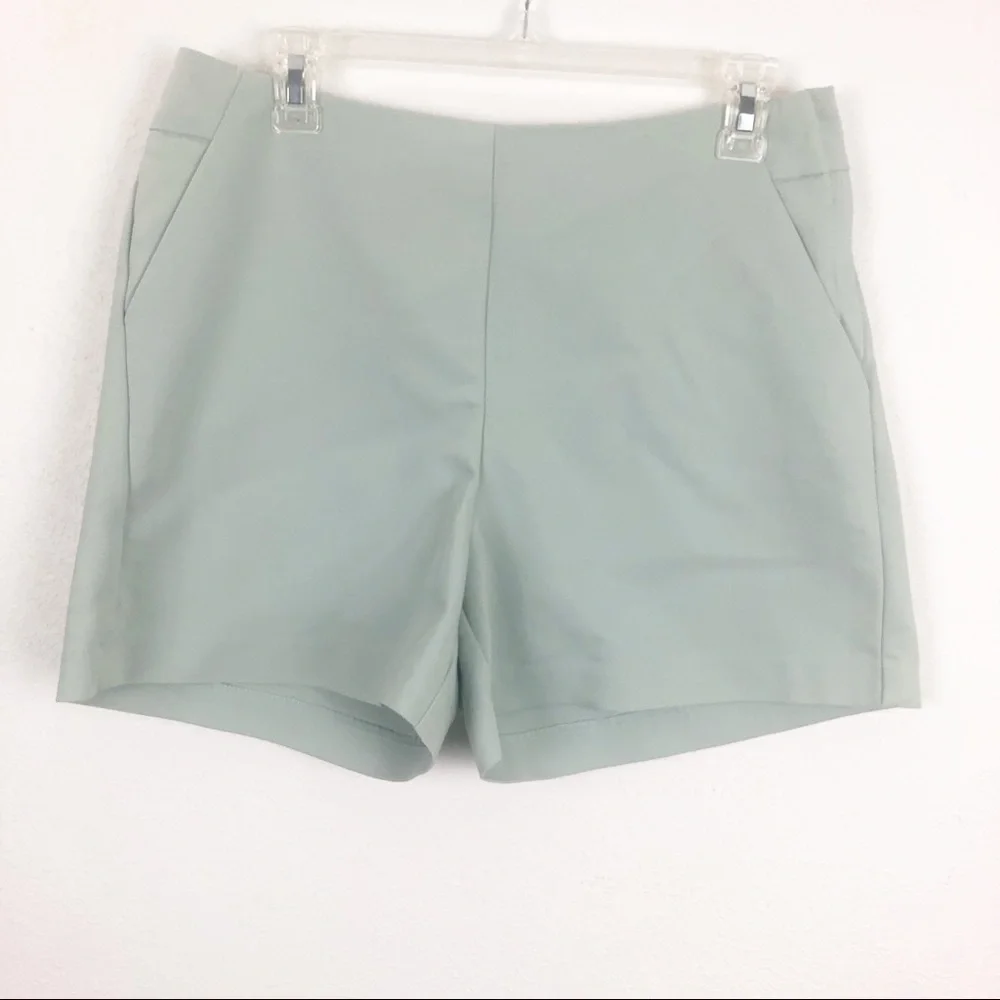 Maurice’s Mint Green Shorts Side Zipper Pockets Size 9 - Picture 3 of 6